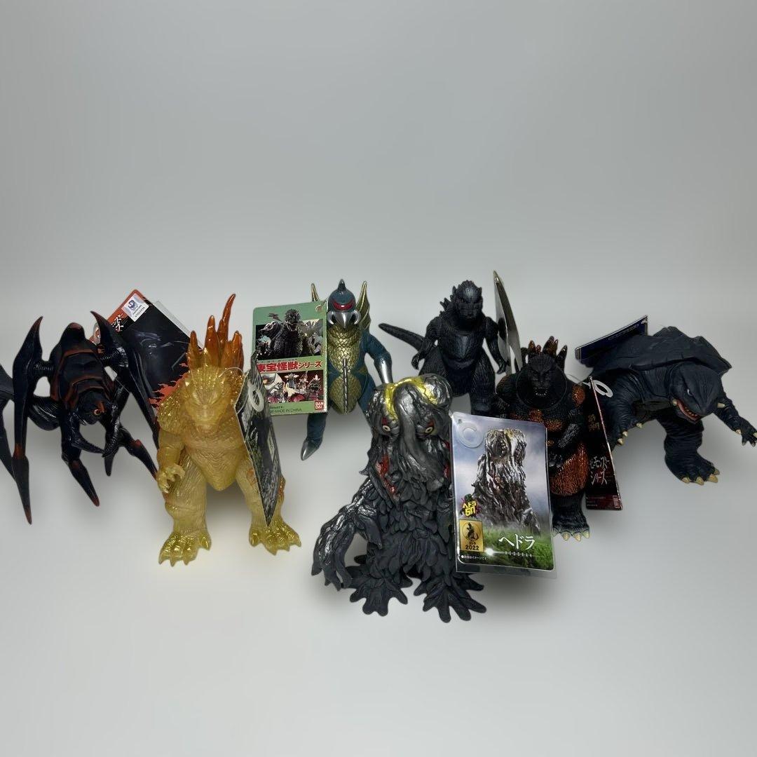BANDAI ゴジラ　ガメラ　ソフビフィギュア　まとめ売り　タグ付き