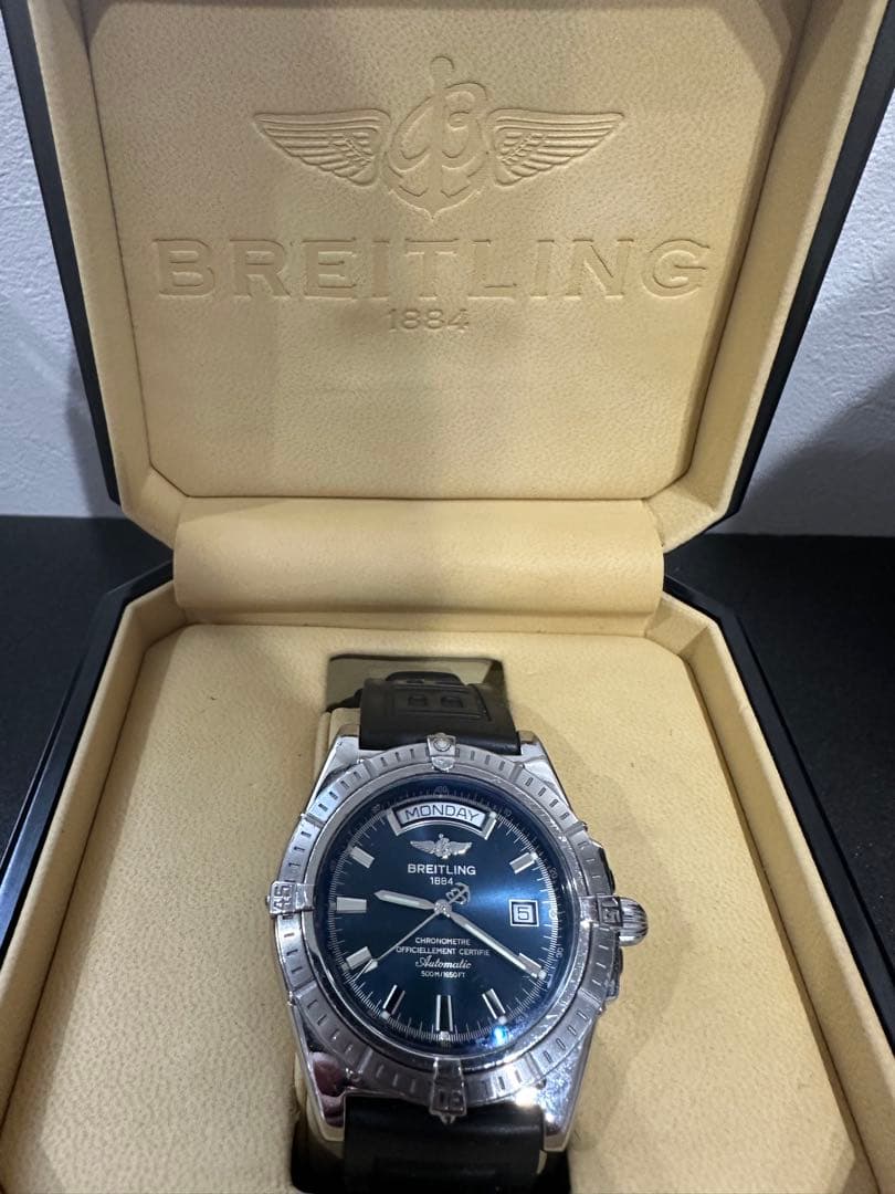 BREITLING ヘッドウィンド　ブルーダイヤルラバーブレスレット