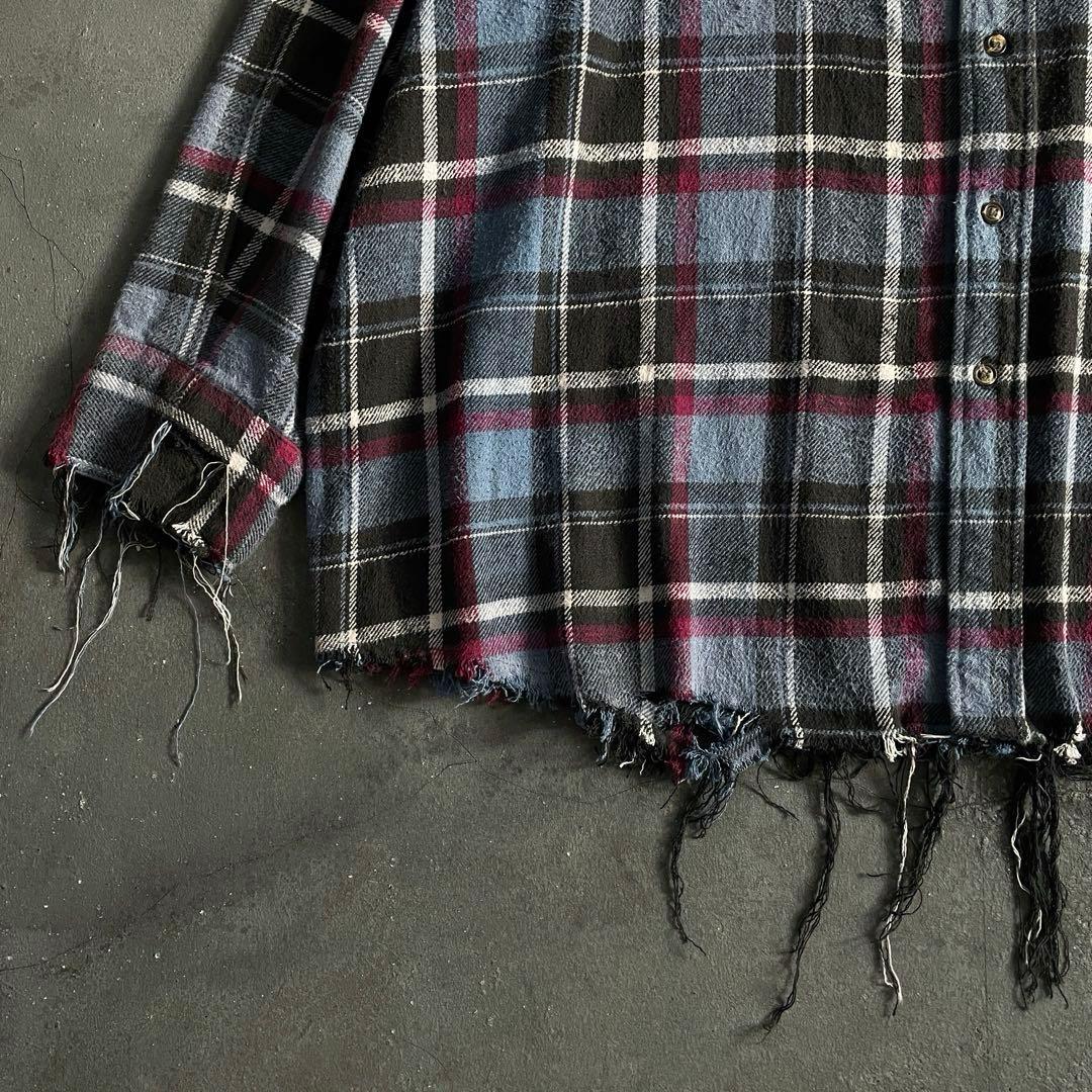 【リピーター様特別割引 】 grunge“襤褸”flannel shirt
