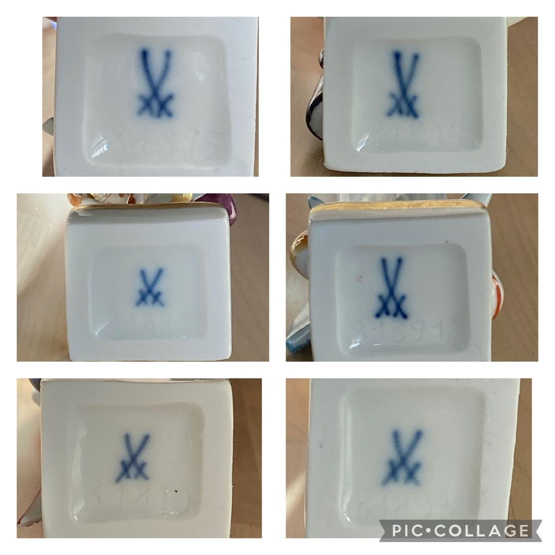 マイセンmeissen 手びねり人形 ピエロ 6体 ショーケース付き - メルカリ