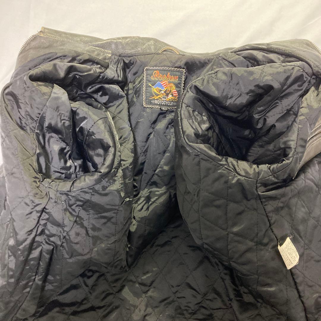 USA製】ブロッケン 牛革 シングルライダース L 短丈 フェード 雰囲気