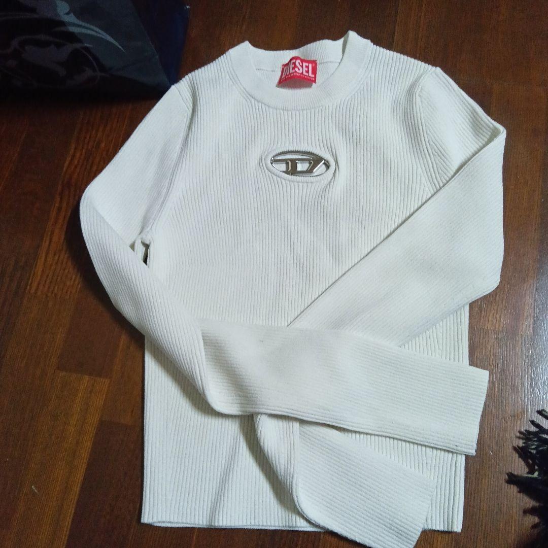 ち*ち様 DIESEL ホワイト 長袖ニット中古