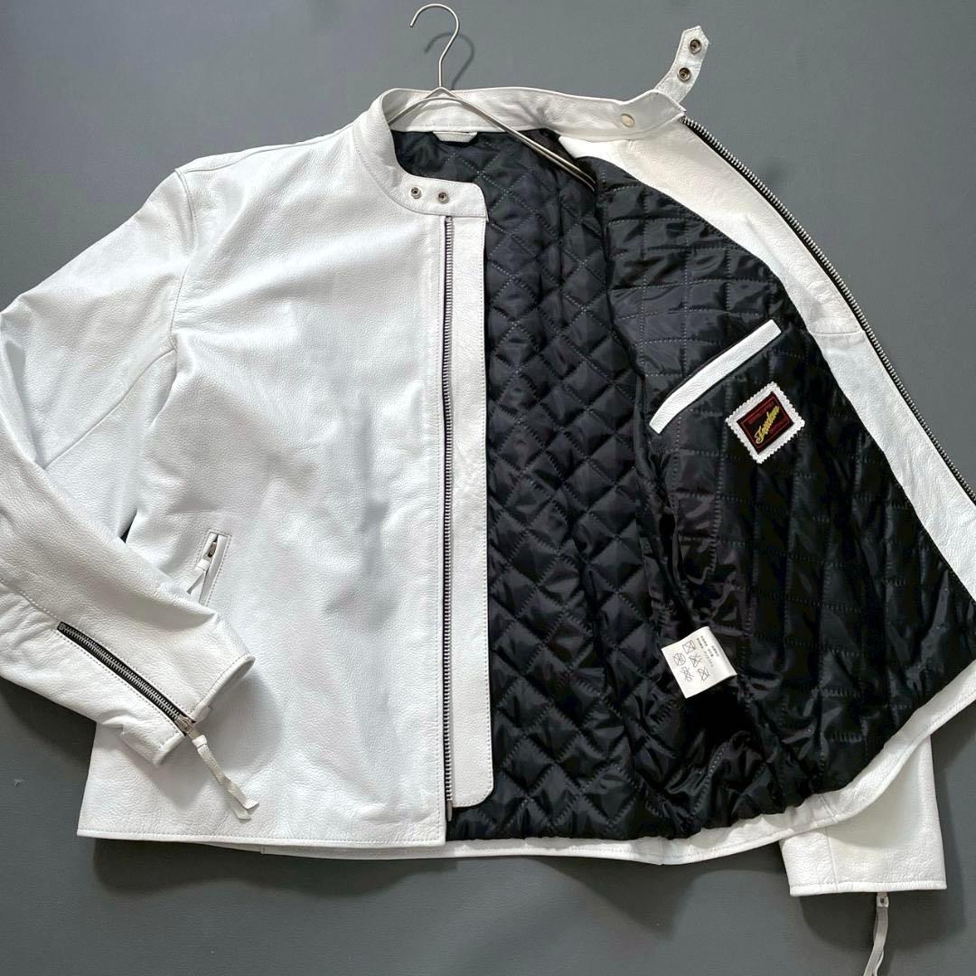 【岡田 耕平】Freedom　水牛革 シングルライダース ホワイト 52