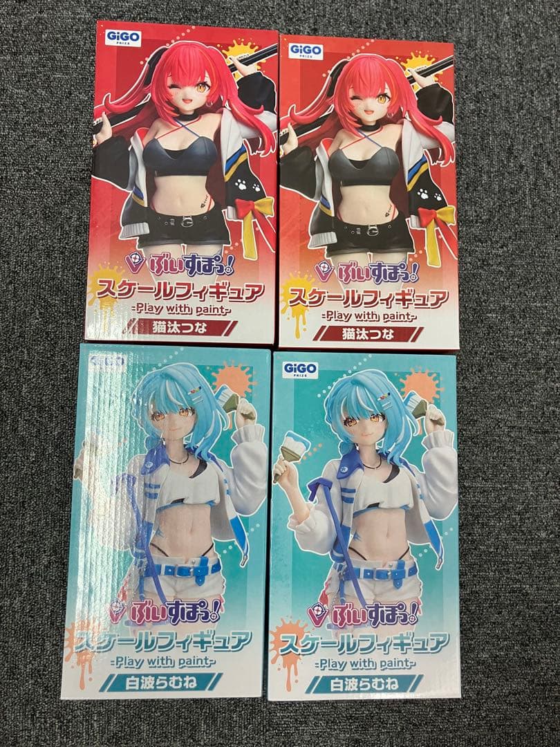GIGO限定　ぶいすぽ　スケールフィギュア　猫汰つな 白波らむね 4体セット⭐︎