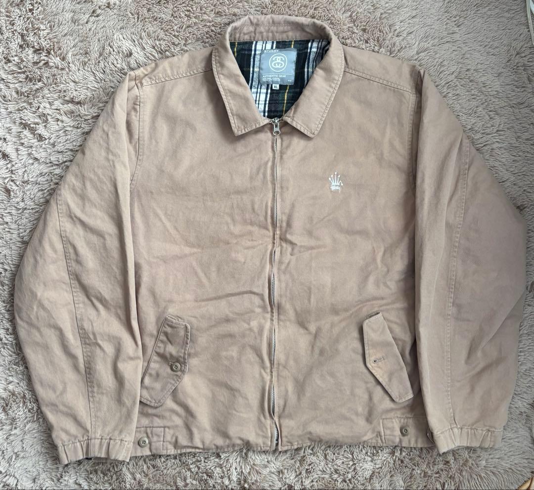 00s stussy スウィングトップ　ブルゾン　ベージュ　ステューシー　XL