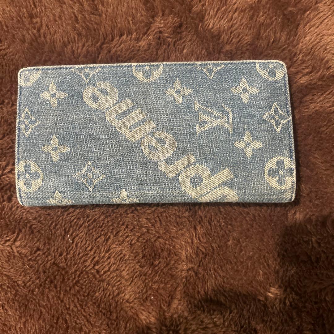 Louis Vuitton Supreme デニム長財布