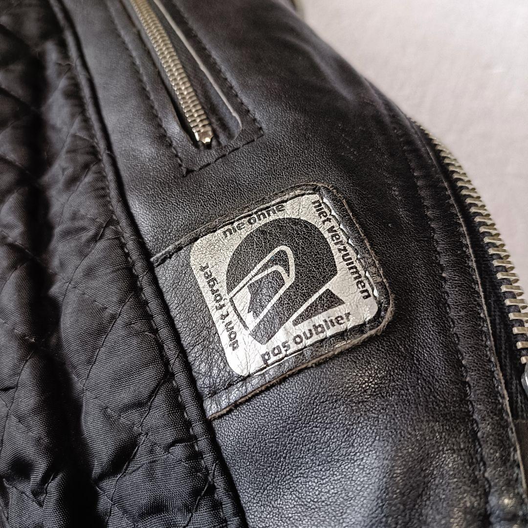 70s ドイツ erbo レザー ダブルライダース ブラック - メルカリ