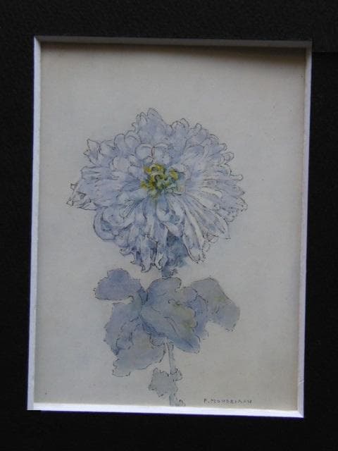ピート・モンドリアン、『菊』、希少な画集より、新品高級額 ピート・モンドリアン、『青い菊』、希少画集画、状態良好 - メルカリ
