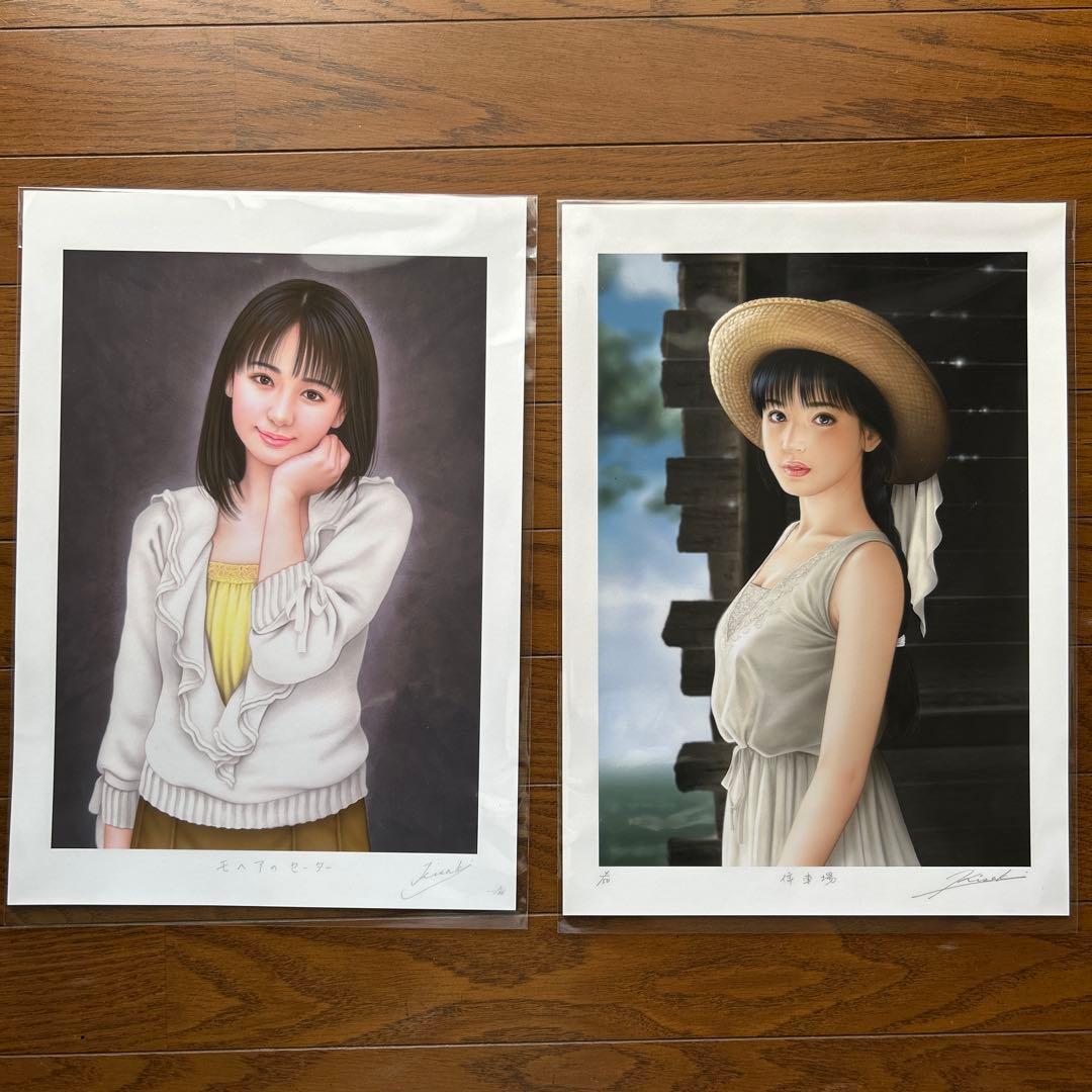 妃耶八　美人画　33点セット売り　作者本人の自筆サイン・エディションナンバー入り