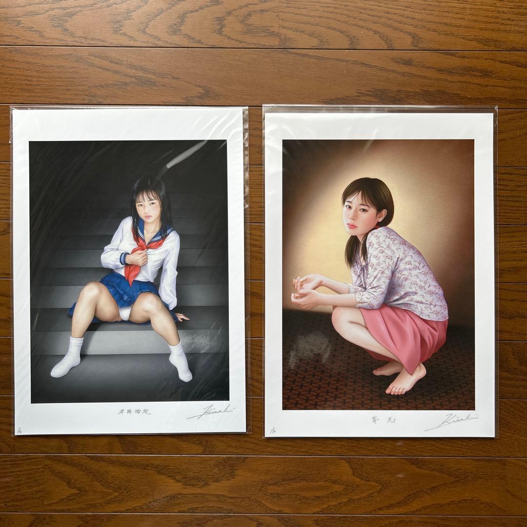 妃耶八　美人画　33点セット売り　作者本人の自筆サイン・エディションナンバー入り