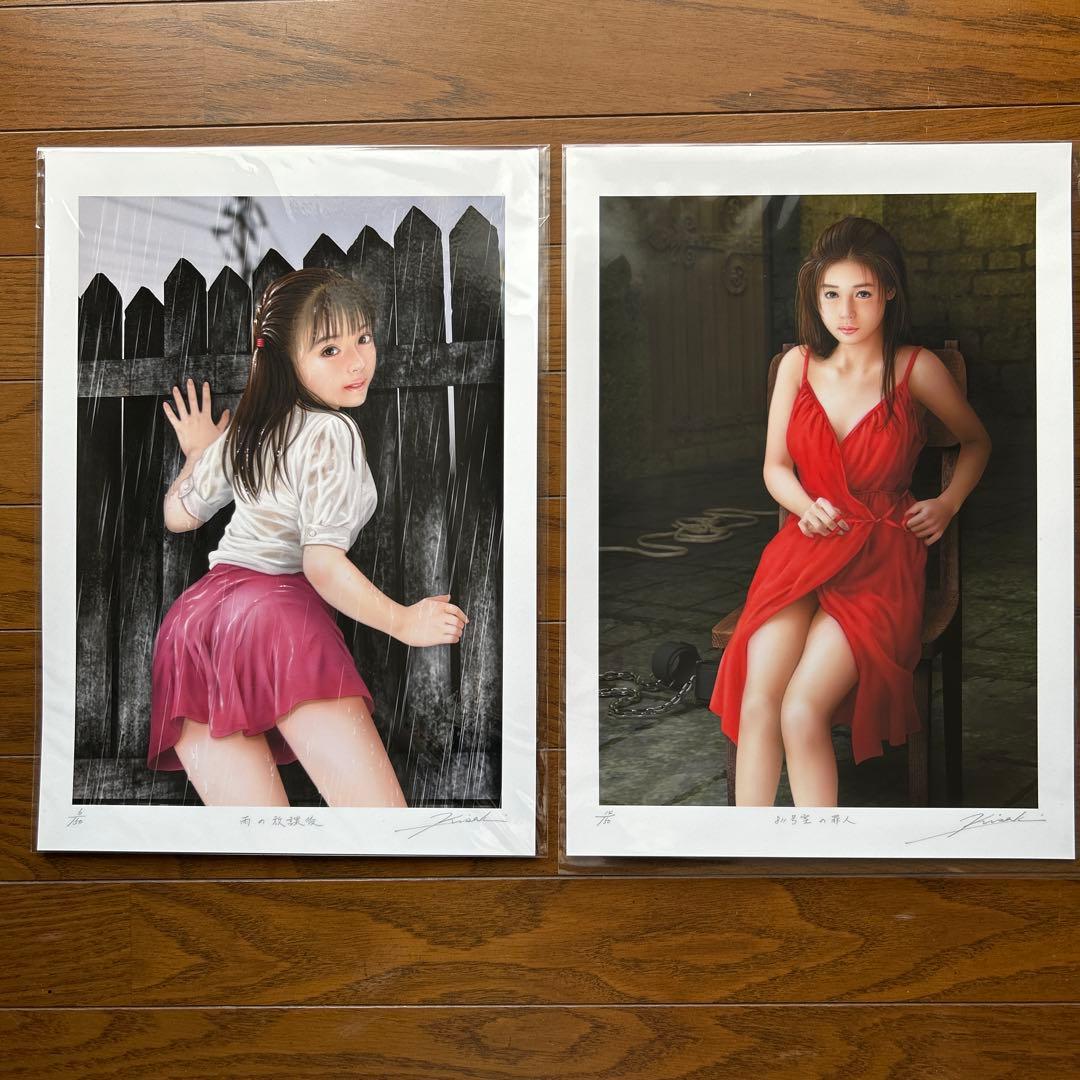 妃耶八　美人画　33点セット売り　作者本人の自筆サイン・エディションナンバー入り