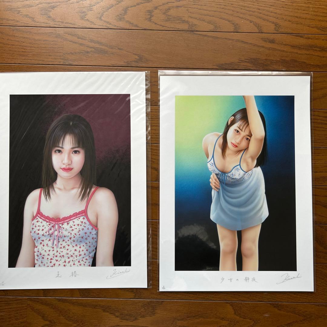 妃耶八　美人画　33点セット売り　作者本人の自筆サイン・エディションナンバー入り