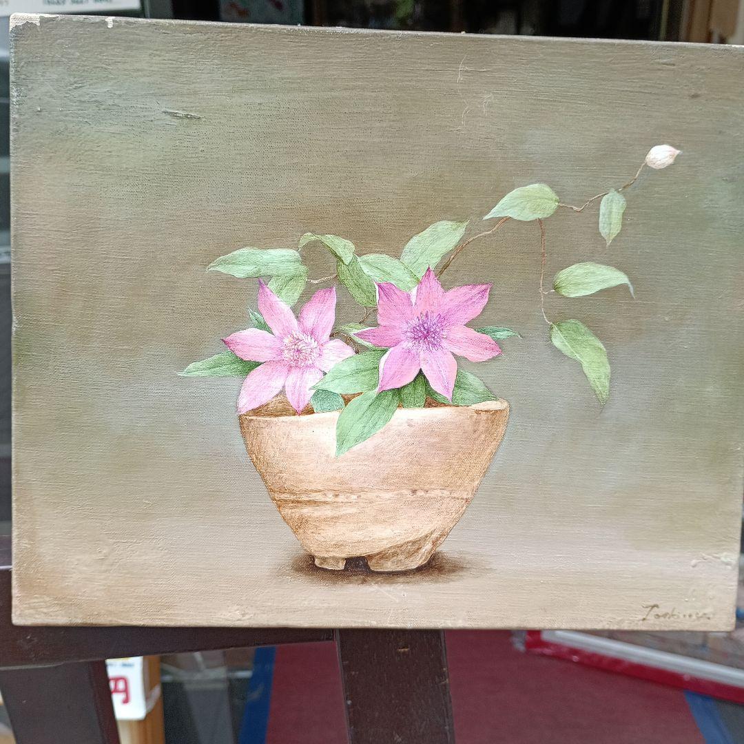 戸嶋但　てっせん　3号油彩