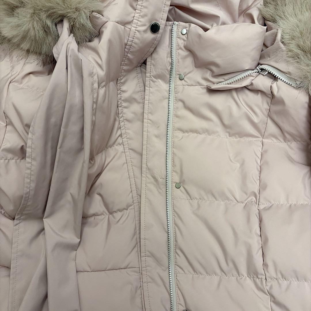 セルフォード フードリボンロングダウンコート ピンク サイズ38（M相当