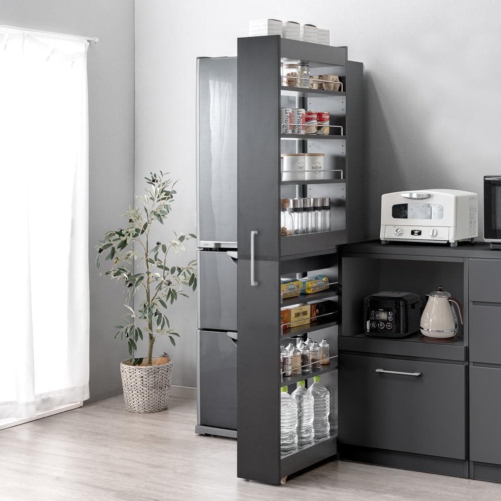 タンスのゲン 隙間収納 幅16㎝ キッチン収納 すき間収納 収納棚(95185)