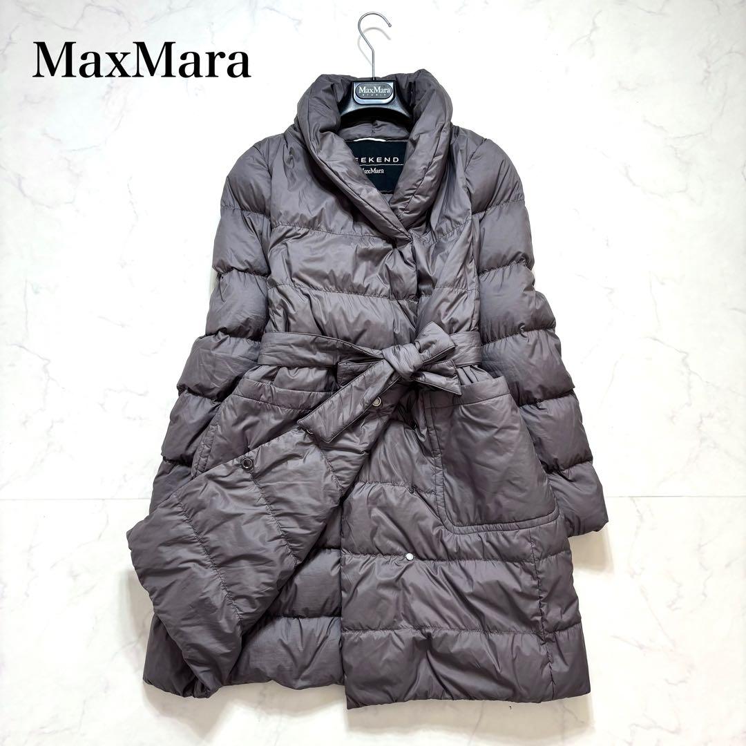 美品✨マックスマーラ ダウンコート ショールカラー ベルト 近年モデル 40