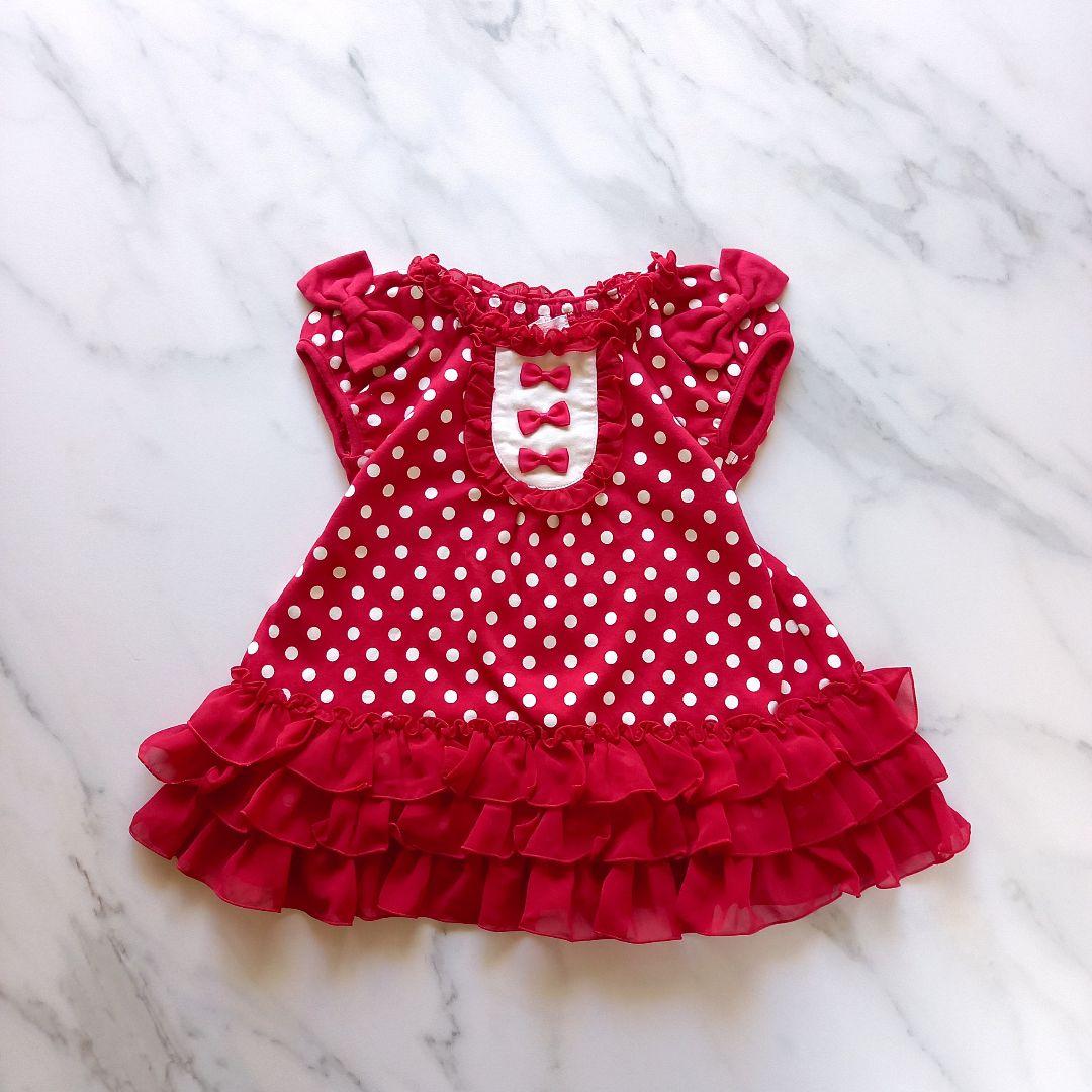 シャーリーテンプル♥️90 チュニック スカート いちご柄 さくらんぼ