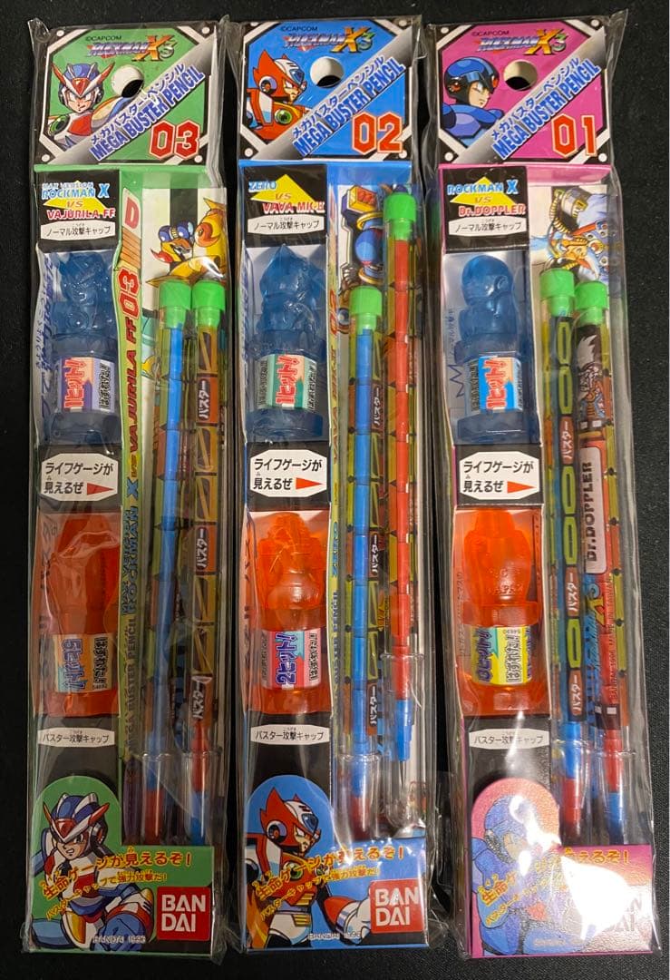 ロックマンX3 メガバスターペンシル全3種セット新品未開封 キャップ型塩ビ人形付 Amazon.co.jp: □ ロックマンX3 メガアーマー ヴァヴァMK-Ⅱ(マーク2