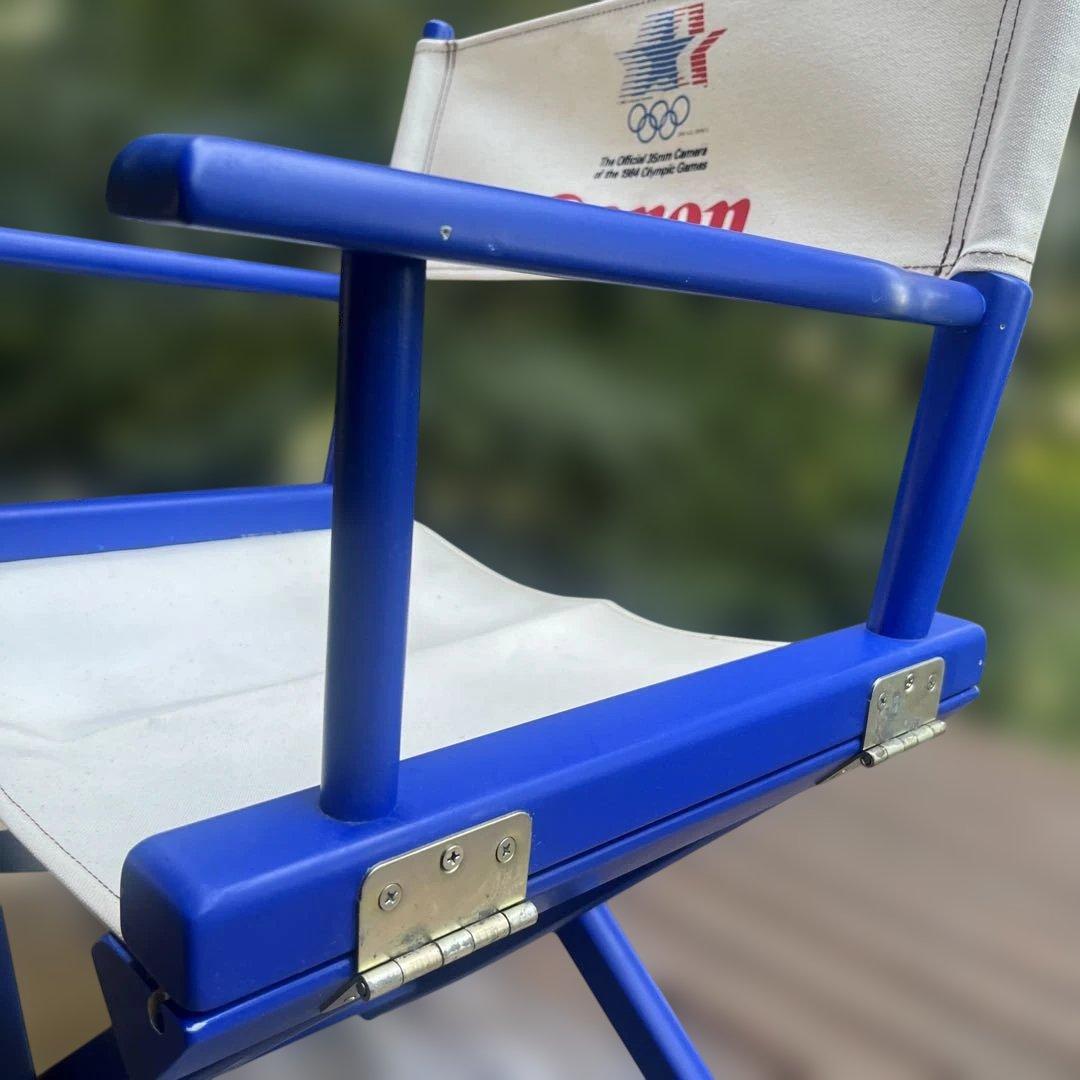 Canon ディレクターズチェア 木製 帆布 折りたたみ 1984年ロス五輪