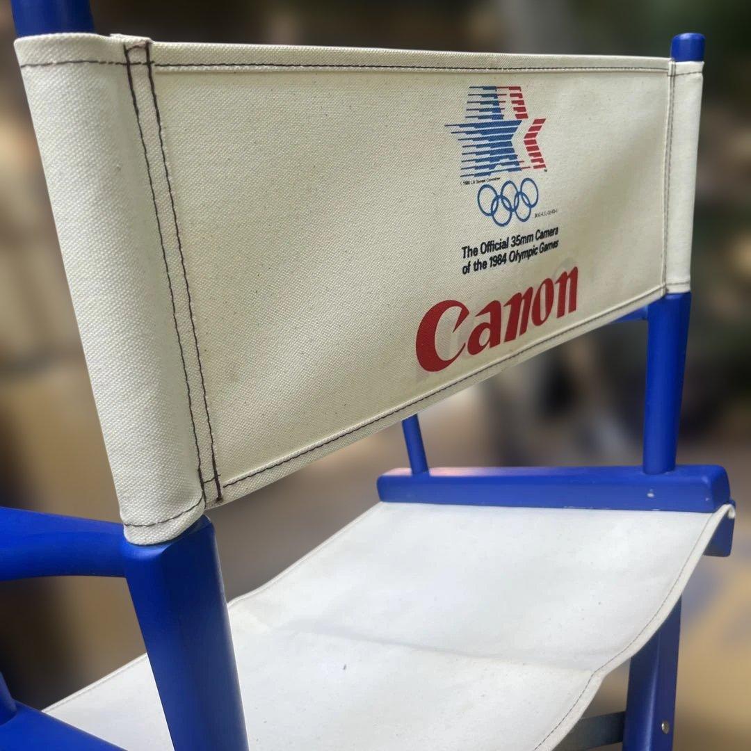 Canon ディレクターズチェア 木製 帆布 折りたたみ 1984年ロス五輪
