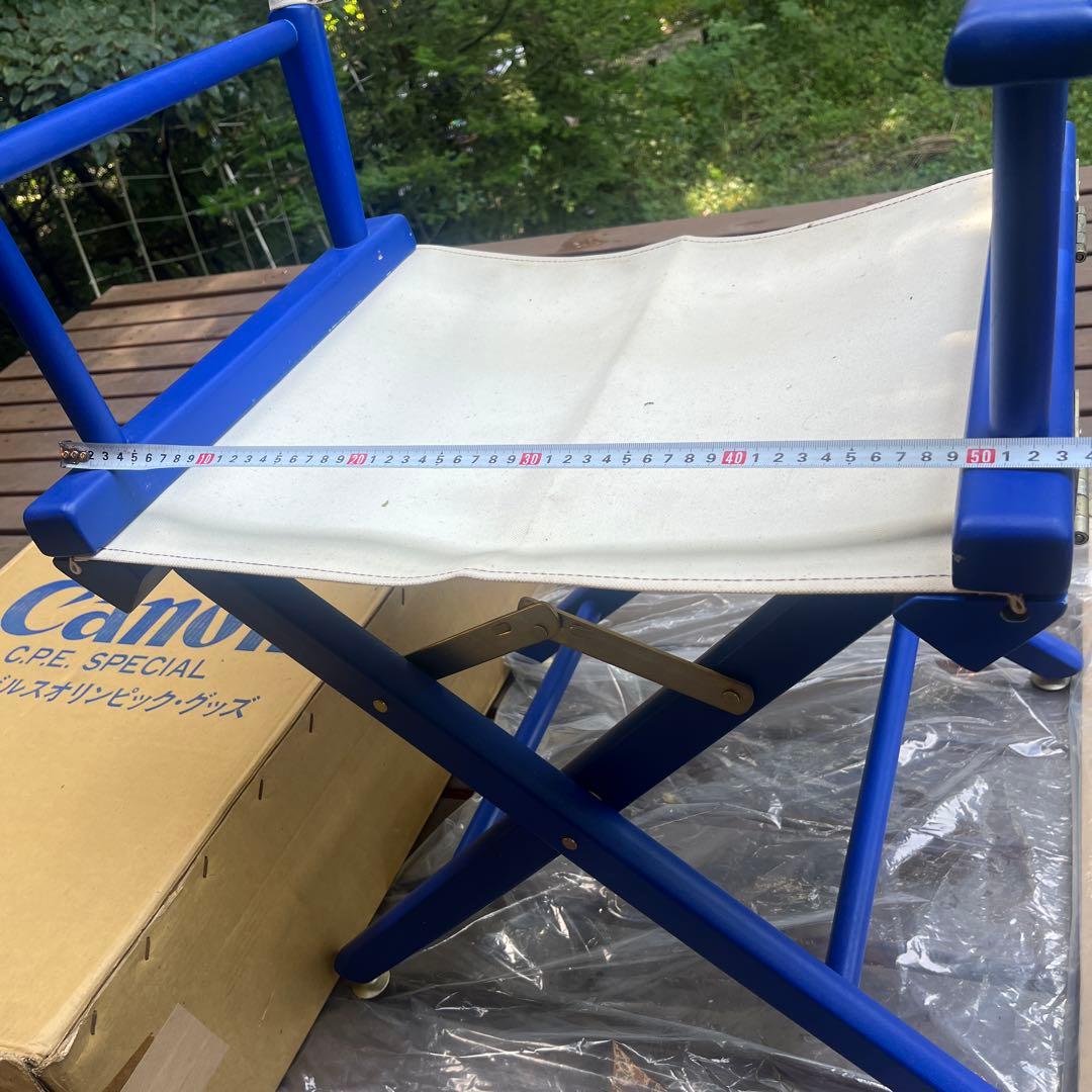 Canon ディレクターズチェア 木製 帆布 折りたたみ 1984年ロス五輪