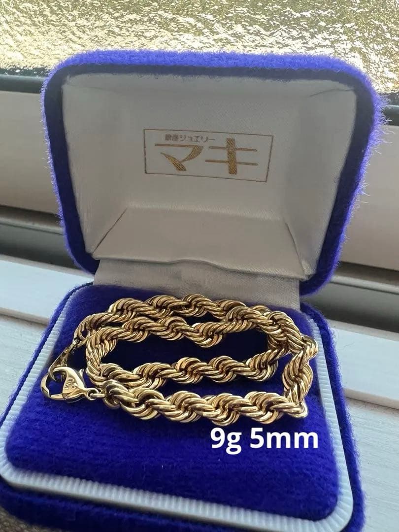 K18 18金 750 ロープ　パイプチェーン　ブレスレット　9g 土日限定価格