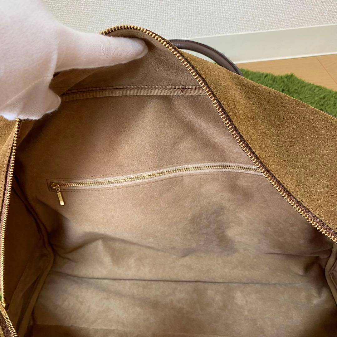 極美品✨ch!iii チーバッグ 茶 スエード ボストンバッグ ゴールド 金具