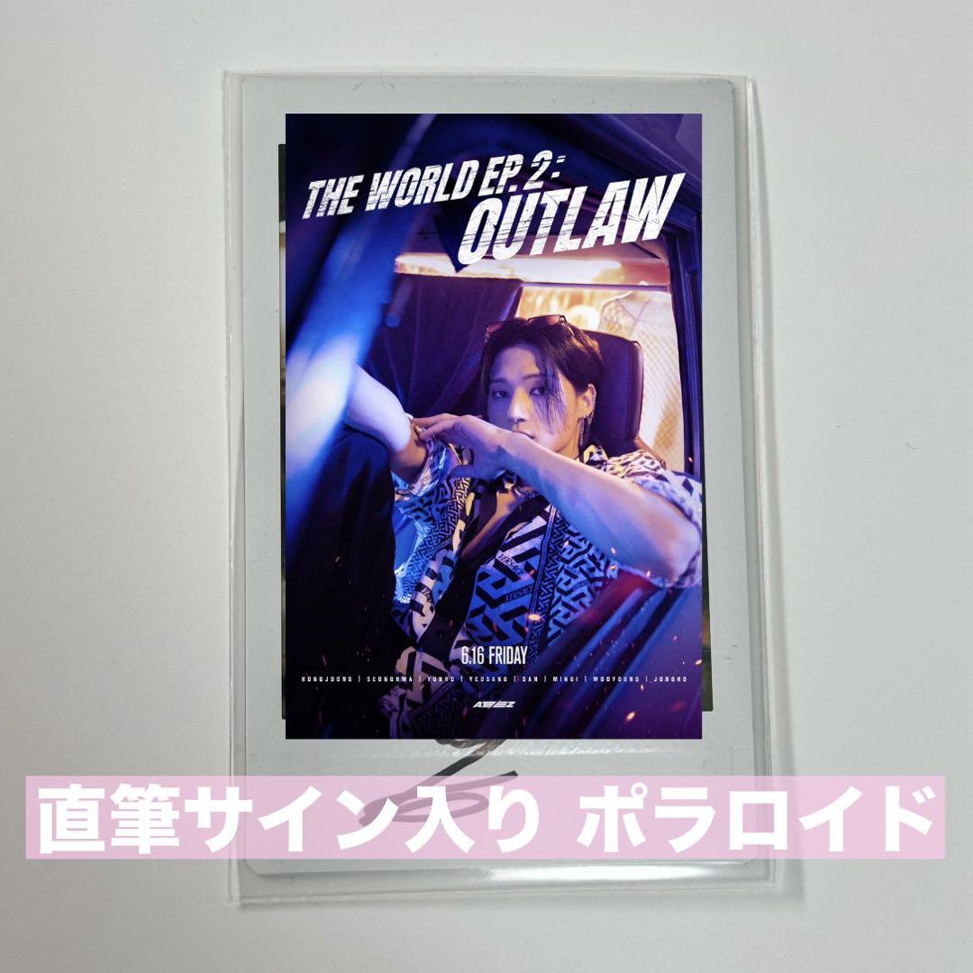 ATEEZ アチズ ホンジュン 直筆サイン入りポラロイド チェキRIDDLE 風