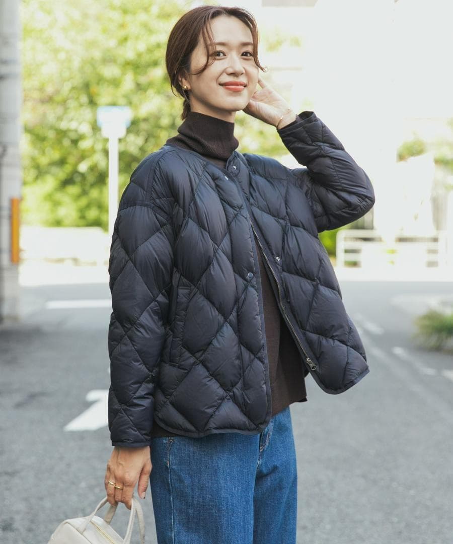 新品◆DOORS◆ライトダウンキルトショートブルゾン《NAVY》