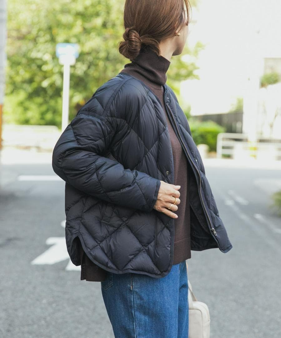 新品◆DOORS◆ライトダウンキルトショートブルゾン《NAVY》