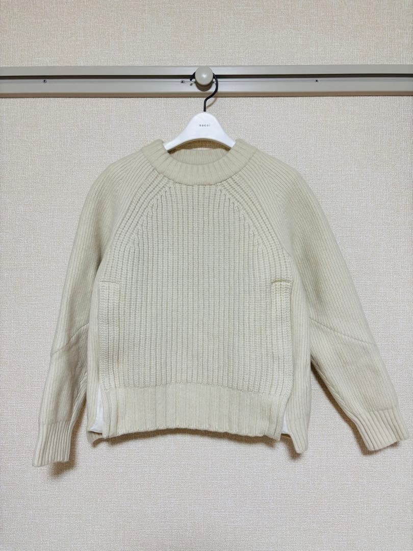 sacai 21-02663ニット アイボリー サイズ1