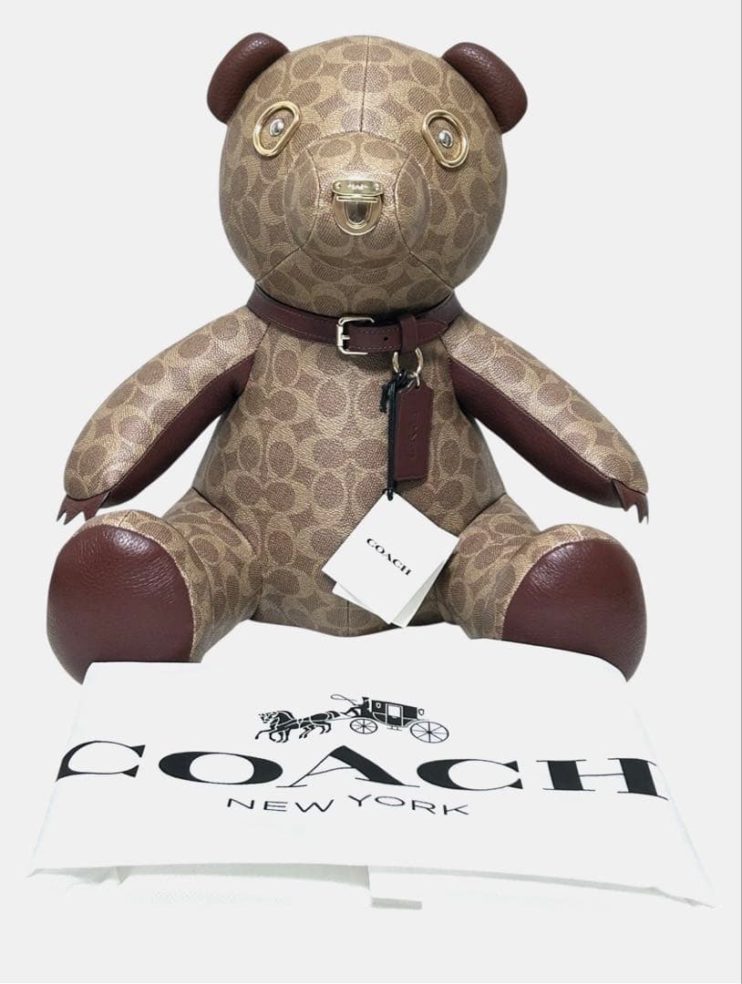COACH コレクティブル ベア・シグネチャーキャンバス　ラージ 公式】コーチアウトレット | コレクティブル ベア バッグ チャーム