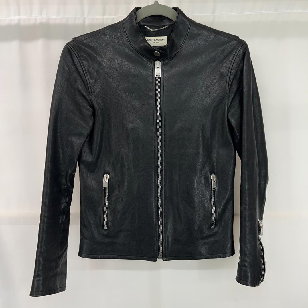 サンローランパリキースレーサー シングルレザーライダースジャケット