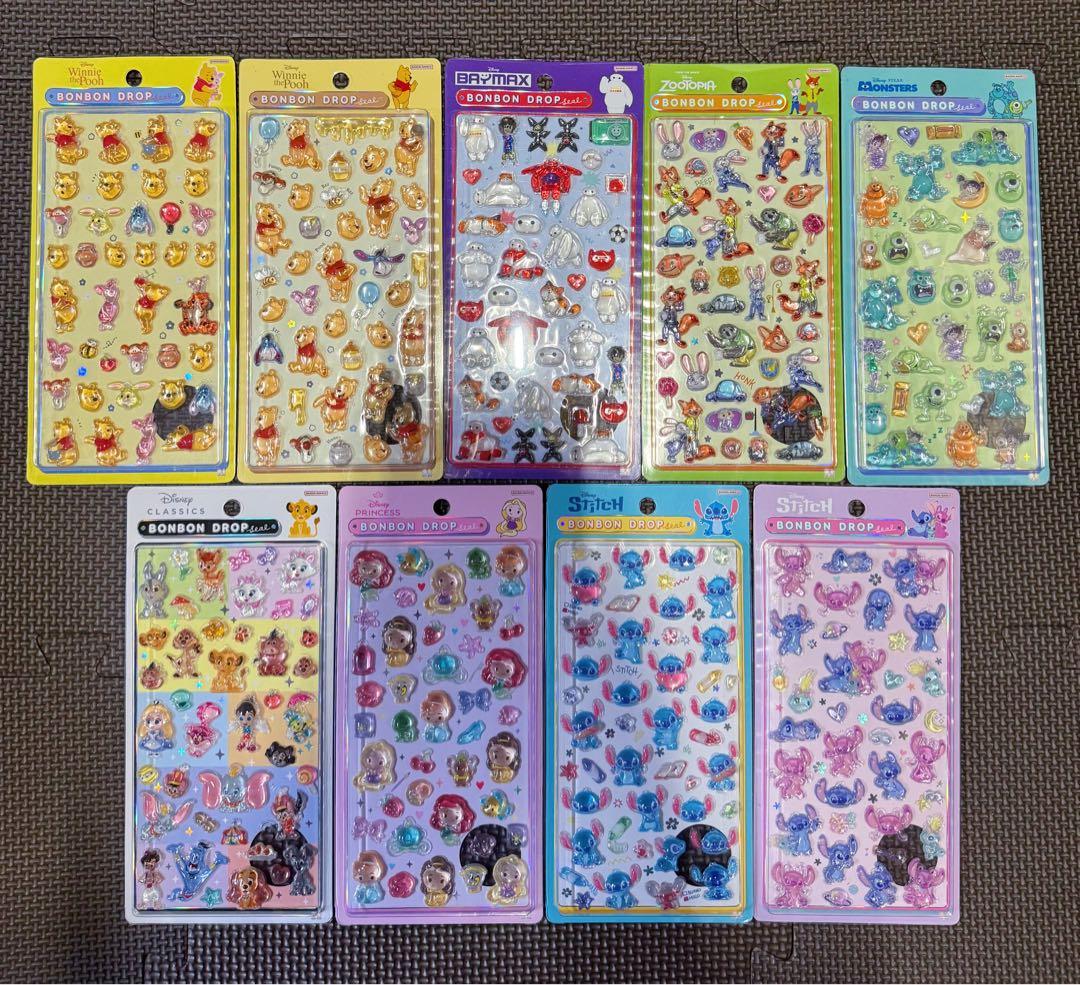 正規品 ディズニーボンボンドロップシール9 種セット