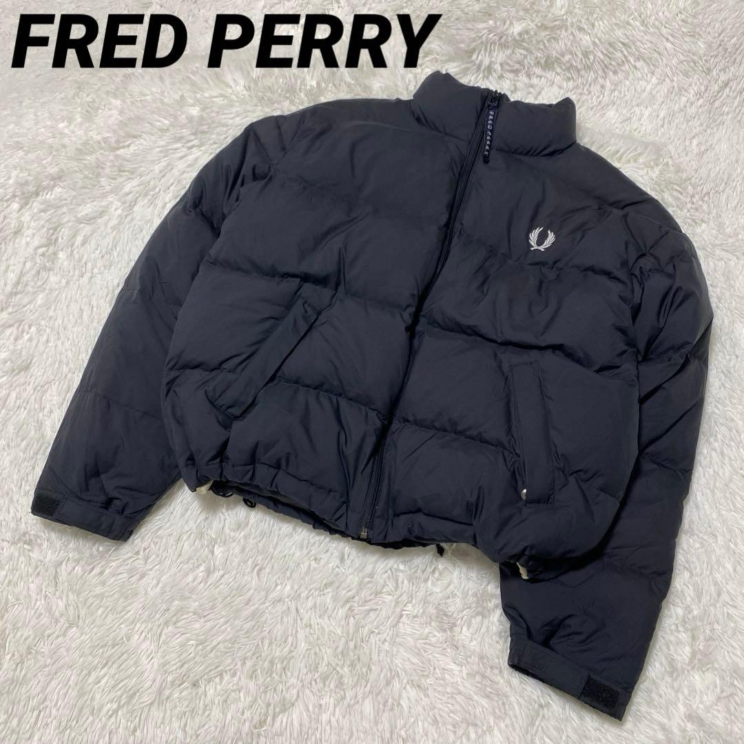 フレッドペリー 刺繍ロゴ ドローコード ダウンジャケット ヌプシ 肉厚