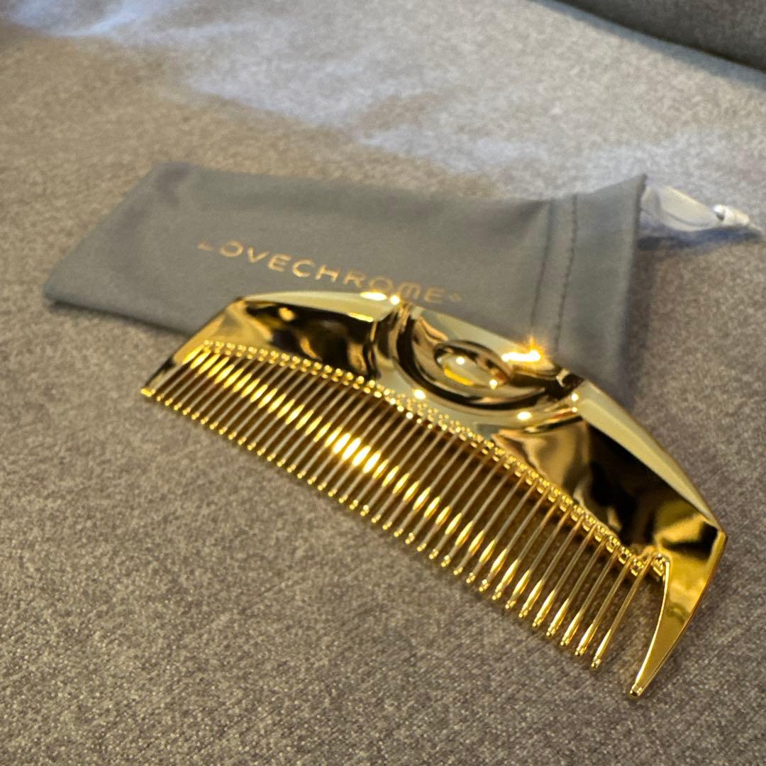 LOVECHROME ゴールド ヘアコーム 収納袋付き