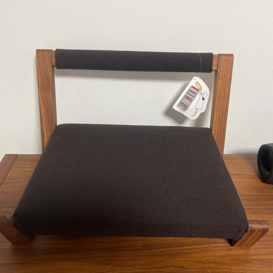 ZAGAKU 園田椅子製作所 背もたれ付き 座椅子 ブラウン色村澤一晃デザイン