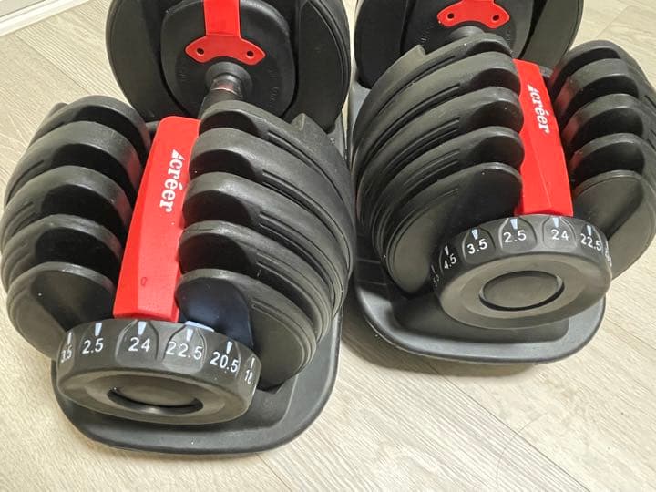 Creer ダイヤル調整式可変式ダンベル 24Kg 2.5Kg〜24Kg最 安値