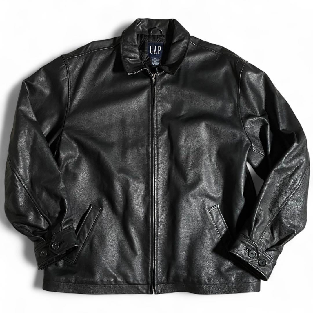 オールドギャップ レザージャケット 襟付き キルティング