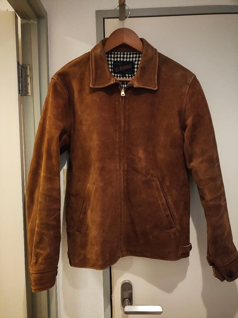 ラディアルELRADIALLスエードジャケットレザーシングルライダースチェック スエード シングルライダースジャケット グレージュ – MINIMAL WARDROBE