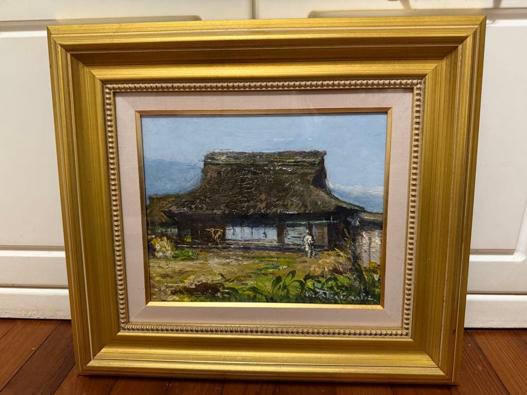 28.「山麓の農家（八ヶ岳）」髙橋一善 油絵