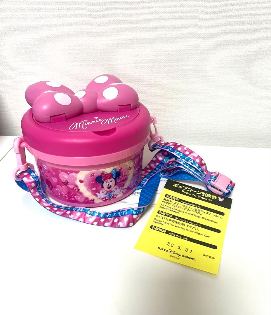 新品未使用　タグ付き　ミニー　パルパルーザ　ポップコーンバケット　引き換え券付き し*ん様 ミニーファンダーランド パルパルーザ ポップコーンバケット