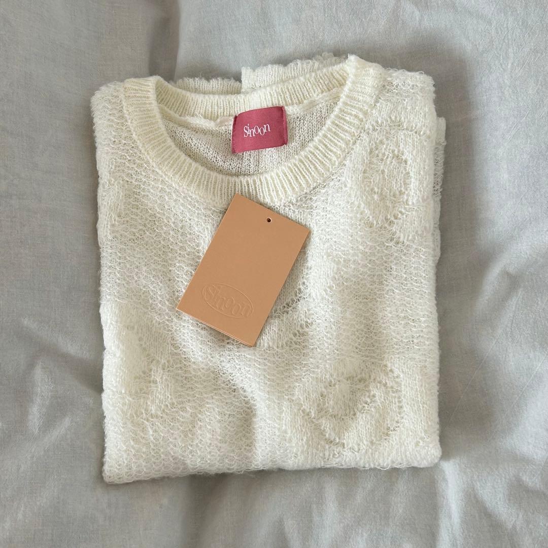 Sinoon ニットRose Artwork Long Sleeve Knit