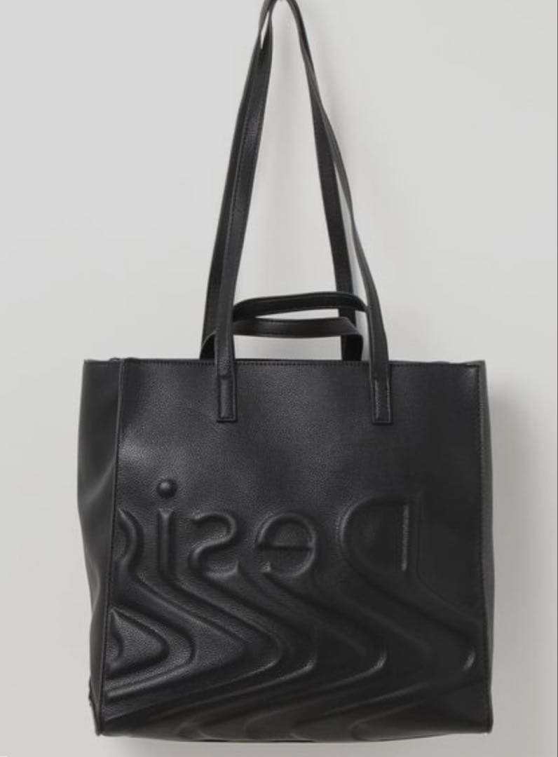 Desigual ロゴ 正方形 マキシトートバッグ