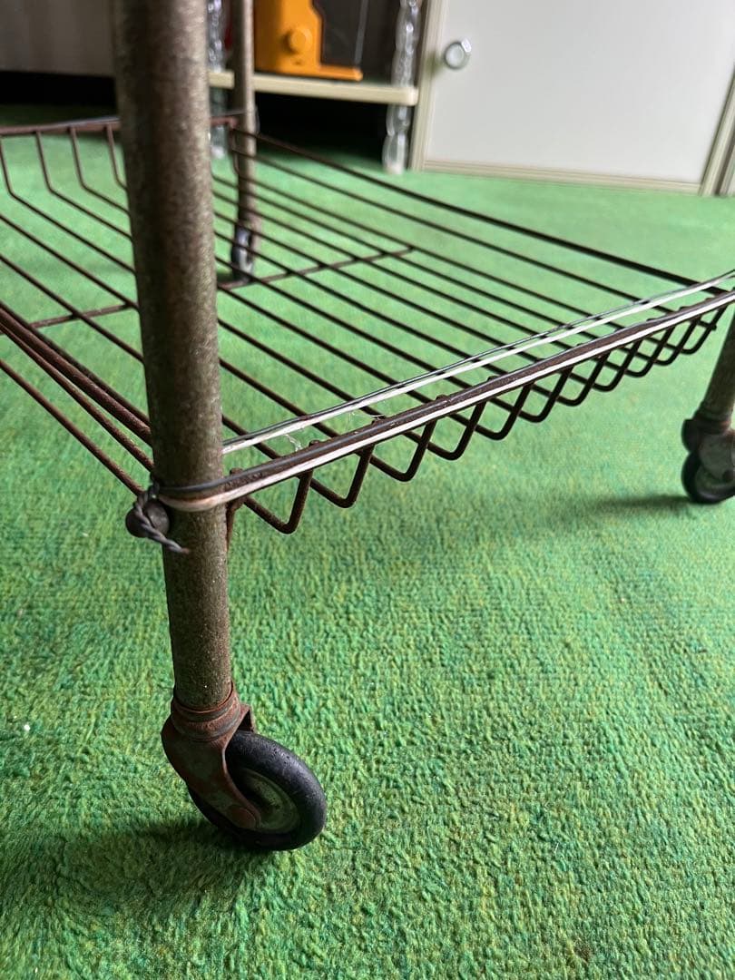 キッチンワゴン レトロポップ 昭和レトロ 当時物 難あり インテリア 花