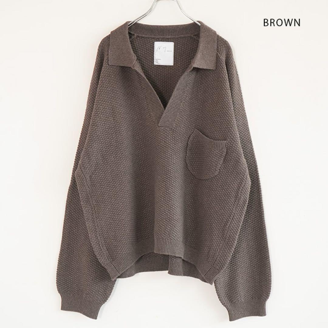 新品未使用 ANCELLM SKIPPER KNIT(BROWN)