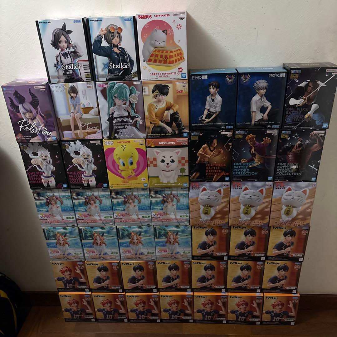 フィギュアセット　ハイキュー　ダンダダン　ワンピース　ウマ娘など４５個セット