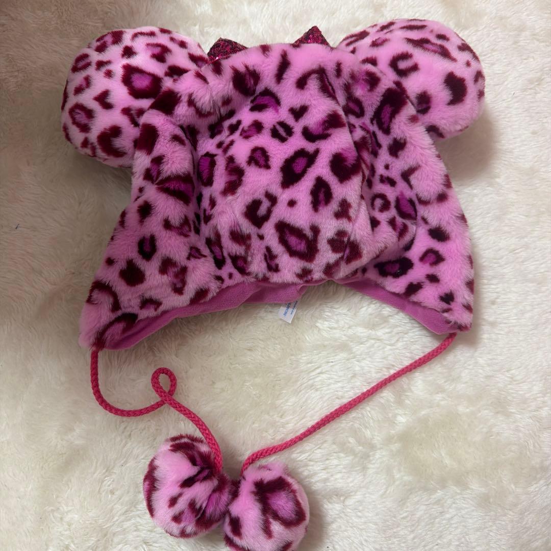 ディズニー ヒョウ柄ファンキャップ ピンク - メルカリ