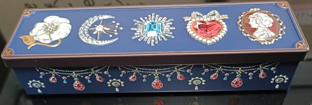 ビジュー缶 青い小物入れ（50缶入）