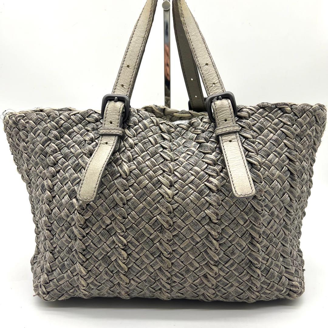 極美品 ボッテガヴェネタ ラージ トートバッグ イントレチャート